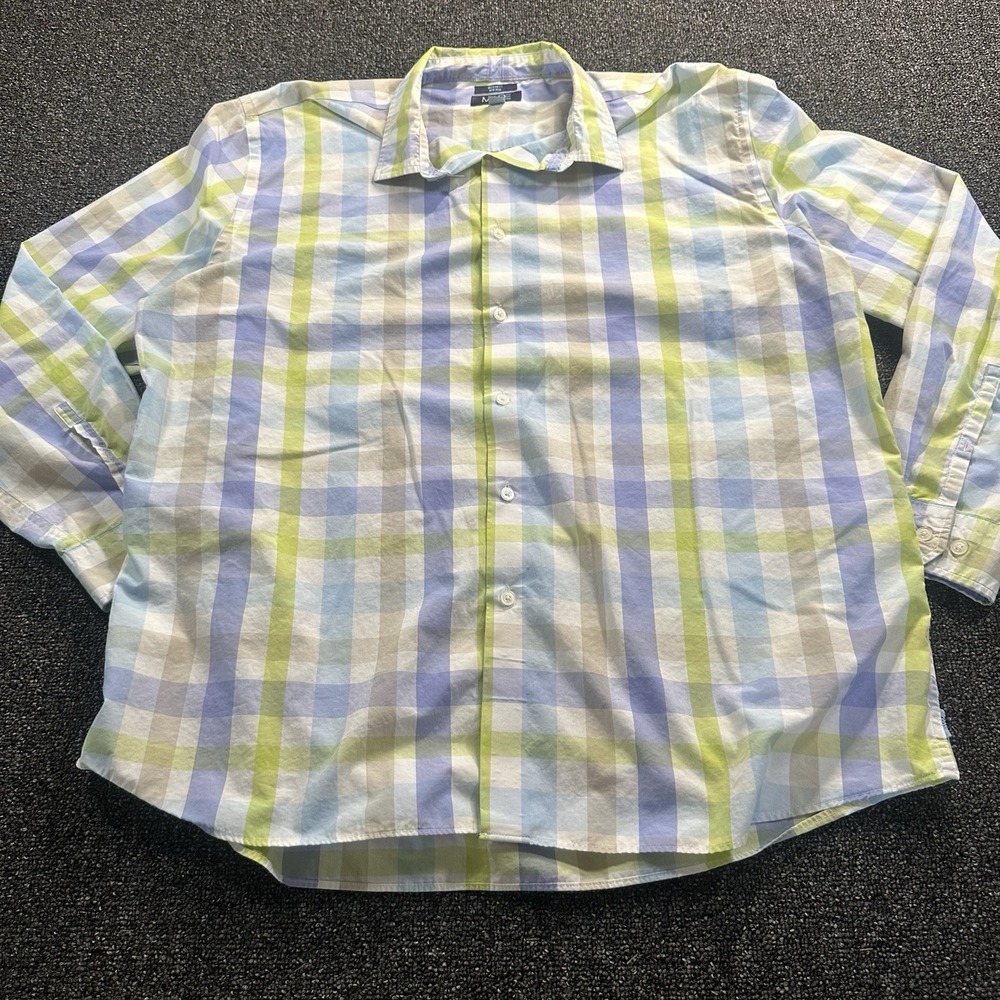 MADE By Cam Newton Men's XXL Long Sleeve Modern Fit Non Iron Plaid Button Up